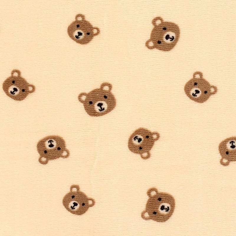Tessuto Fleece Polare doppia faccia Orsacchiotto su fondo beige | Tessuti Lupo