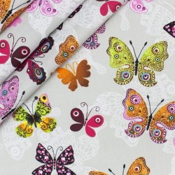 Tessuto di Cotone con Farfalle Ajouré | Tessuti Lupo