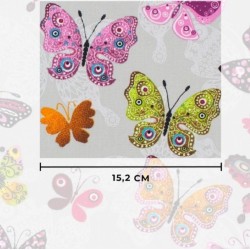 Tessuto di Cotone con Farfalle Ajouré | Tessuti Lupo