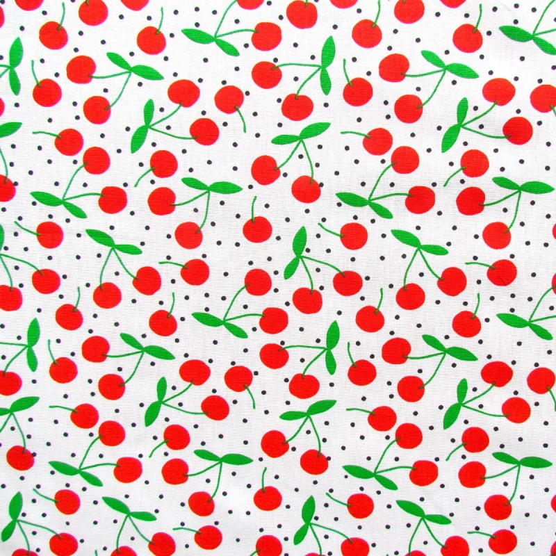 Tessuto di Cotone Ciliegia | Tessuti Lupo