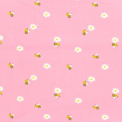 Tessuto Jersey Piccole Api e Margherite | Tessuti Lupo