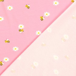 Tessuto Jersey Piccole Api e Margherite | Tessuti Lupo