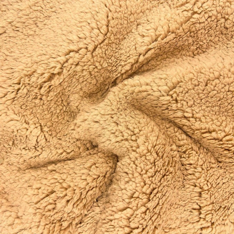 Tessuto Pelliccia Teddy Colore Cammello | Tessuti Lupo