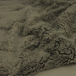 Tessuto Pelliccia Teddy  Grigio Grafite | Tessuti Lupo