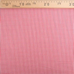 Tessuto Cotone Vichy Rosso e Bianco Piccoli Quadretti 3mm | Tessuti Lupo