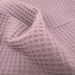 Tessuto di Cotone a Nido d'Ape Lavanda Pastello | Tessuti Lupo