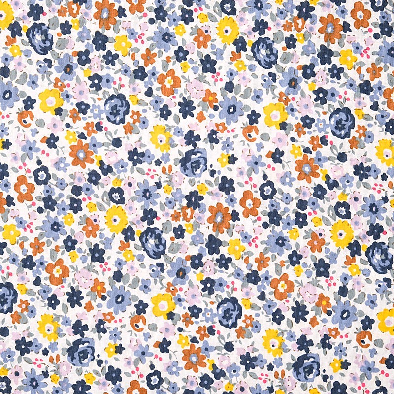 Tessuto di Cotone Liberty Fiori di Campo Multicolore | Tessuti Lupo