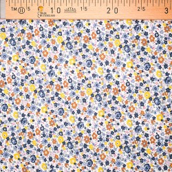 Tessuto di Cotone Liberty Fiori di Campo Multicolore | Tessuti Lupo