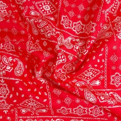 Tessuto di Cotone Bandana Rosso Classico | Tessuti Lupo