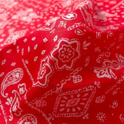 Tessuto di Cotone Bandana Rosso Classico | Tessuti Lupo