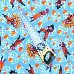 Tessuto di Cotone Dragon Ball Z segni | Tissus Loup