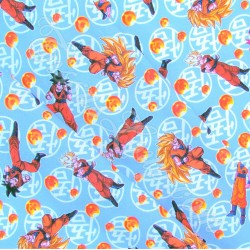 Tessuto di Cotone Dragon Ball Z segni | Tissus Loup