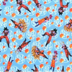 Tessuto di Cotone Dragon Ball Z segni | Tissus Loup