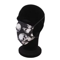 Maschera di protezione pieghevole per cranio riutilizzabile AFNOR design alla moda | Tissus Loup