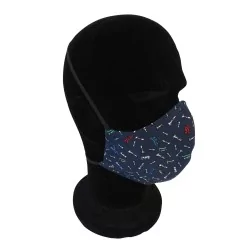 Maschera di protezione Scacchi design alla moda riutilizzabile AFNOR | Tissus Loup