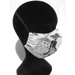 Maschera di protezione Moulin Rouge design alla moda riutilizzabile AFNOR | Tissus Loup