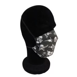 Maschera di protezione Teschio di Pirata | Tissus Loup