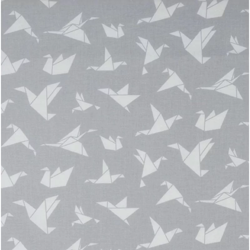 Tessuto di Cotone Origami Uccelli | Tissus Loup