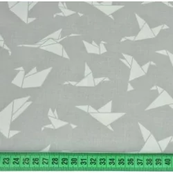 Tessuto di Cotone Origami Uccelli | Tissus Loup