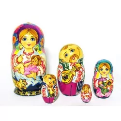 Bambola russa La Famiglia Matrioska | Tissus Loup