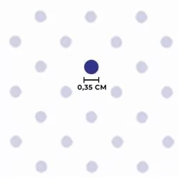 Tessuto Cotone Pois Blu Navy 4mm Fond Bianco | Tissus Loup