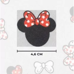 Tessuto Cotone Minnie-Mickey-Mouse Piccola Testa Sfondo Grigio | Tissus Loup