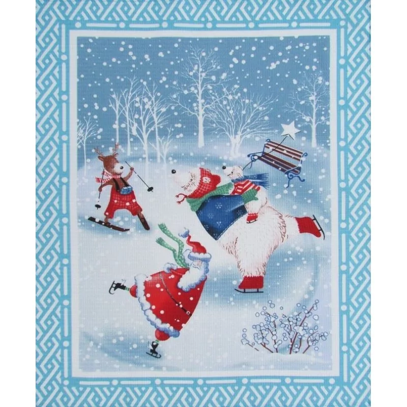 Set di 3 strofinacci festivi Babbo Natale - Inverno | Tissus Loup