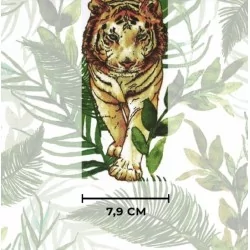 Tessuto di Cotone Tigre nella Giungla | Tissus Loup