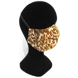 Maschera di protezione barriera design leopardo alla moda riutilizzabile AFNOR | Tissus Loup
