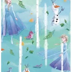 Tessuto di Cotone Elsa e Olaf Frozen 2 - Il segreto di Arendelle | Tessuti Lupo