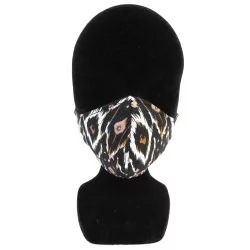 Maschera di protezione a barriera con motivo etnico design alla moda riutilizzabile AFNOR | Tissus Loup