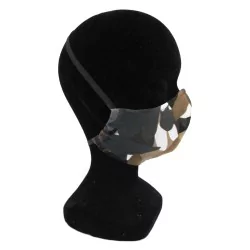 Maschera di protezione barriera mimetica design alla moda riutilizzabile AFNOR | Tissus Loup