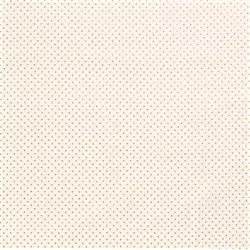 Tessuto Cotone Pois Dorati 3mm Fond Bianco Roto | Tissus Loup