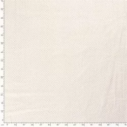 Tessuto Cotone Pois Dorati 3mm Fond Bianco Roto | Tissus Loup