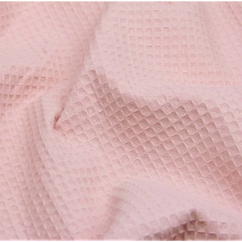 Tessuto Cotone Nido d'Ape Rosa chiaro |  Tessuti Lupo
