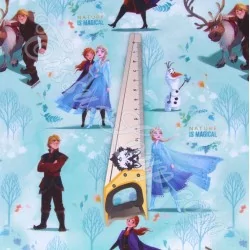 Tessuto Cotone  Elsa Anna e Kristoff Frozen - Il Regno di Ghiaccio Disney | Tessuti Lupo