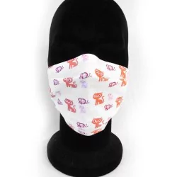 Maschera di protezione leggera Gattino e Farfalla per l'estate riutilizzabile AFNOR Made in Fayence | Tissus Loup
