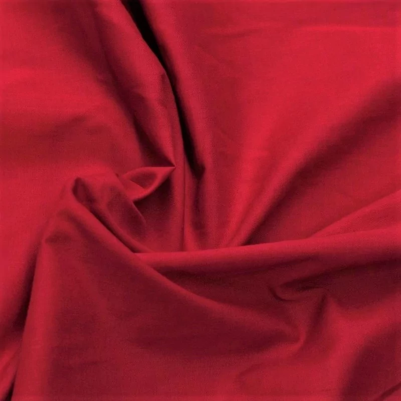 Tessuto di Cotone Rosso Rubino | Tissus Loup