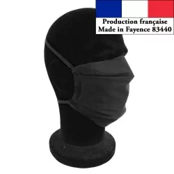 Maschera di protezione pieghevole nera | Tissus Loup