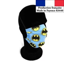 Maschera di protezione Batman Leggera d'estate riutilizzabile AFNOR Made in Fayence | Tissus Loup