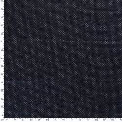 Tessuto Cotone Pois Dorati 2mm Fondo Blu Marino | Tissus Loup