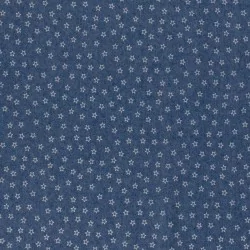Tessuto Jean stretch stampato in azzurro con piccole stelle | Tissus Loup