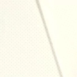 Tessuto Cotone Pois Dorati 2mm Fond Bianco Roto | Tissus Loup