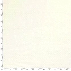 Tessuto Cotone Pois Dorati 2mm Fond Bianco Roto | Tissus Loup