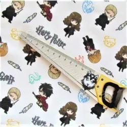 Tessuto di Cotone Harry Potter su Fondo Bianco | Tissus Loup
