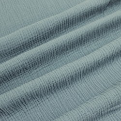 Tessuto Doppia Garza di Cotone Blu Grigio | Tessuti Lupo