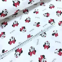 Tessuto Doppia Garza di Cotone Minnie Mouse | Tessuti Lupo