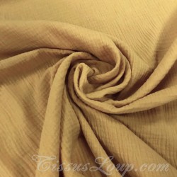Tessuto Doppia Garza di Cotone Colore Sabbia | Tessuti Lupo