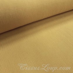 Tessuto Doppia Garza di Cotone Colore Sabbia | Tessuti Lupo