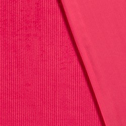 Tessuto Velluto a Coste Fucsia con coste larghe 4,5 mm | Tessuti Lupo